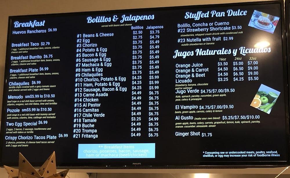 El Molino De Oro Menu image 4